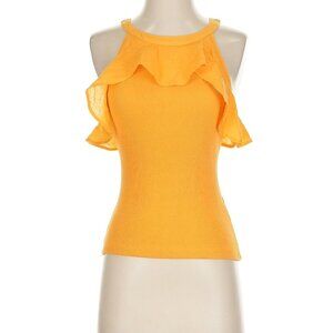 Maeve by Anthropologie Ruffled Rib Halter Top